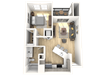 The Laurel A1 One Bedroom One Bathroom Floor Plan The Laurel A1 One Bedroom One Bathroom Floor Plan